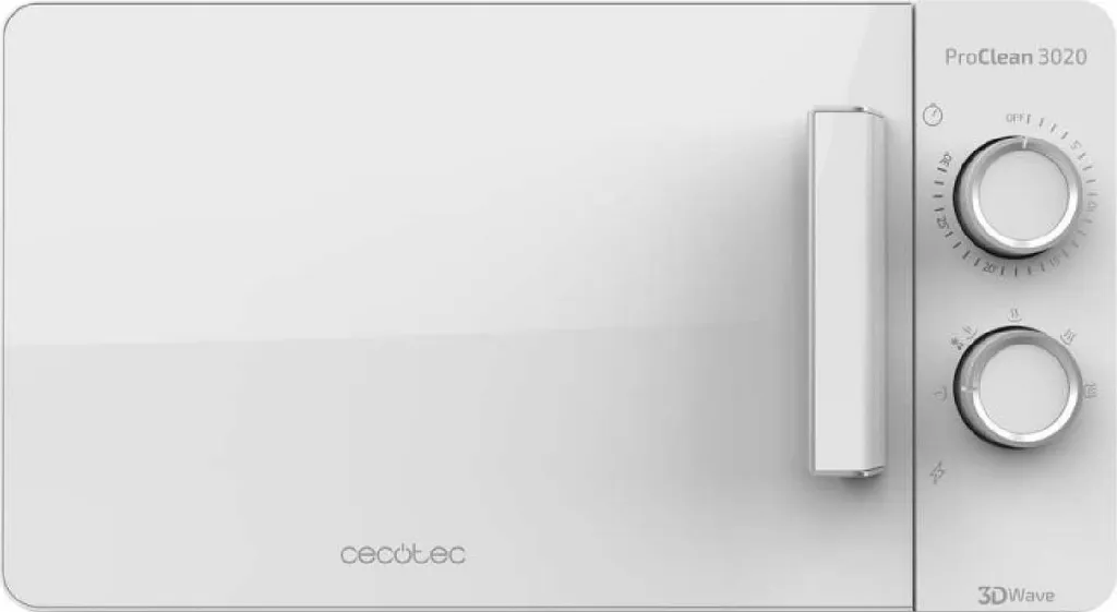 Micro-ondes Cecotec Pro Clean 3020 Blanc : Nettoyage Facile et Cuisson 3D