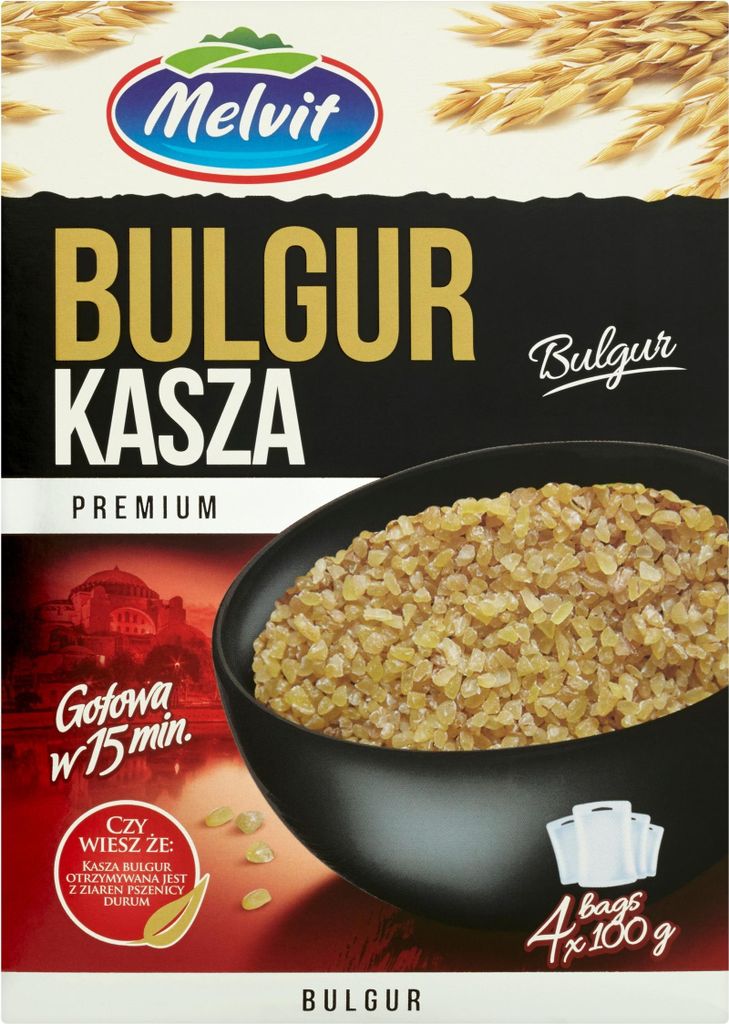 Melvit Premium Kasza Bulgur 400 G (4 X 100 G) Zdjęcie produktu 