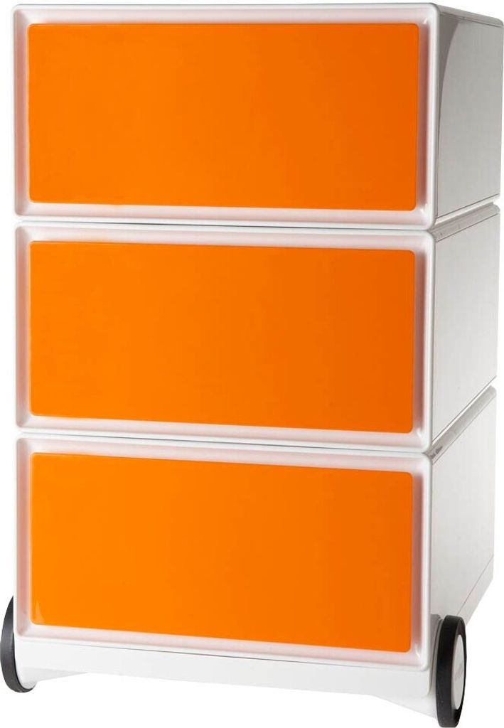 PAPERFLOW Rollcontainer "easyBox" 3 Schübe weiß / orange Produktbild 
