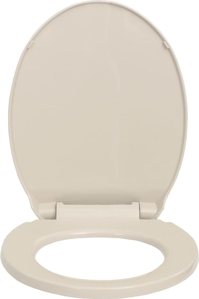 vidaXL Toilettensitz mit Absenkautomatik Aprikose Oval Produktbild 3