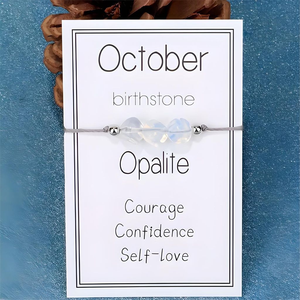 Elegantes Armband mit Opalit - Geburtsstein Oktober für Mut und Selbstliebe KP38760