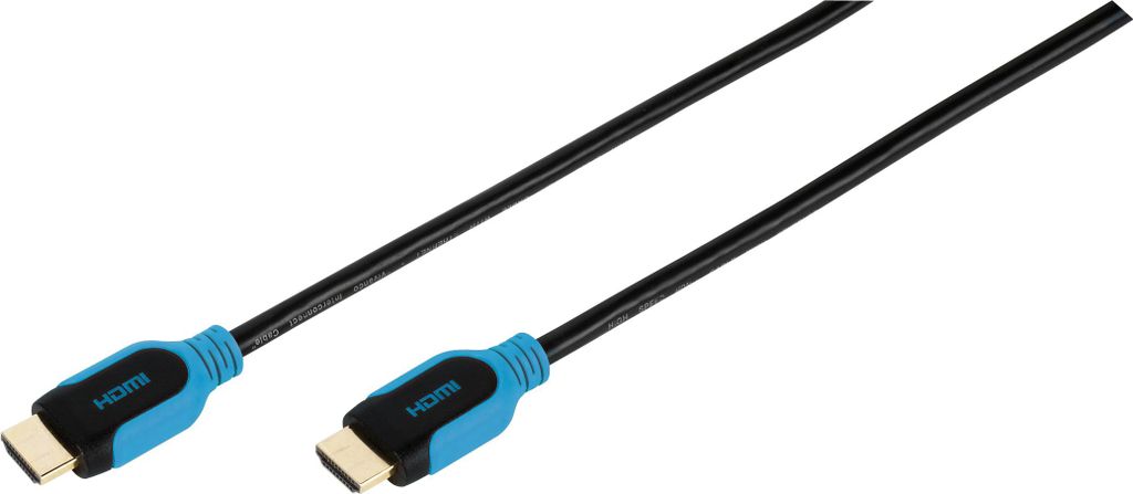 High Speed HDMI Kabel mit Ethernet, 2,5 m blau (42956)