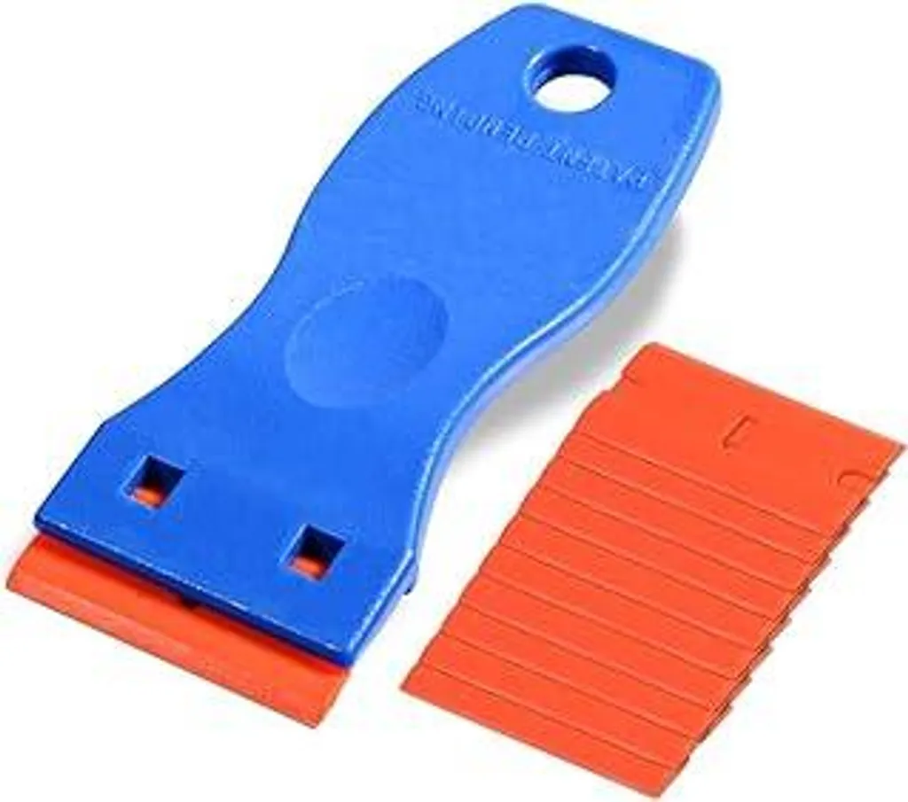 Raschietto Ehdis con 10 Lame in Plastica per Colla e Adesivi Auto