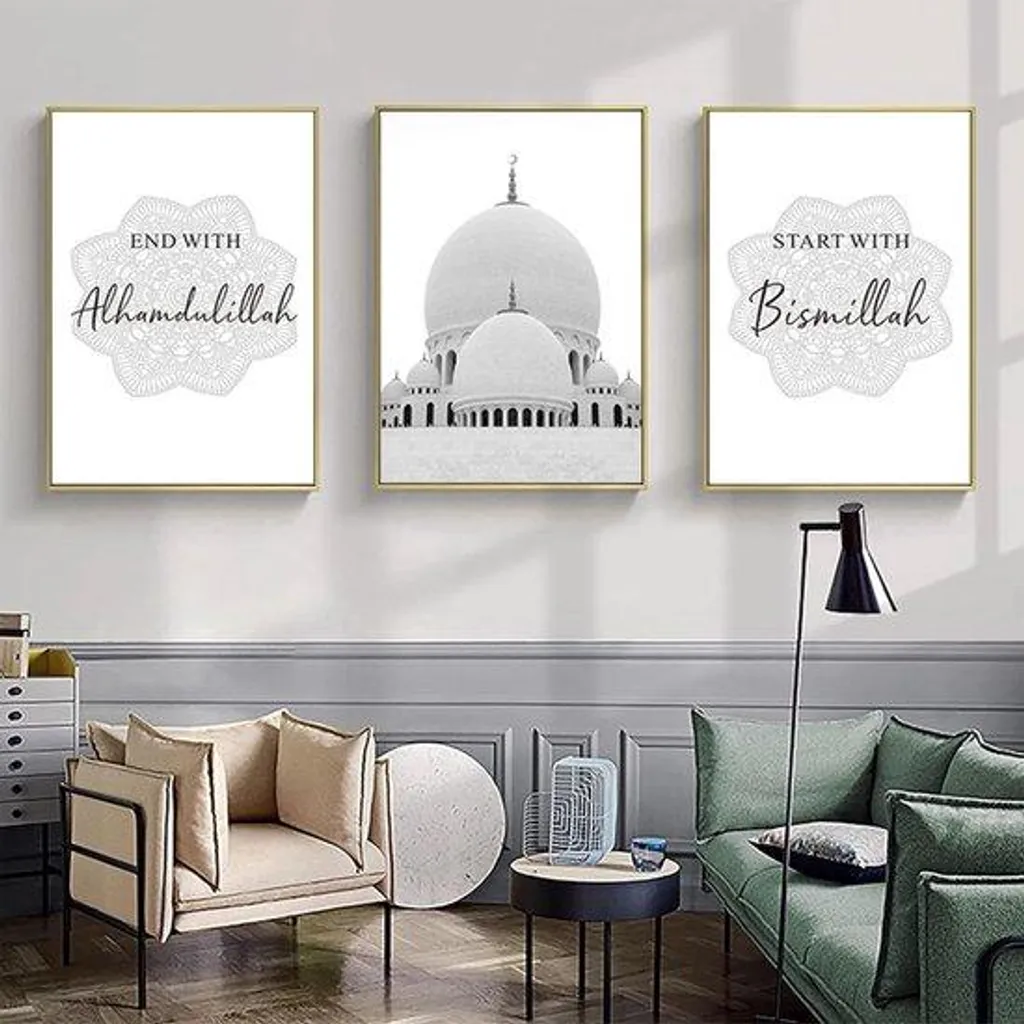 Tableau brillant sans cadre avec effet miroir pour salon design chic
