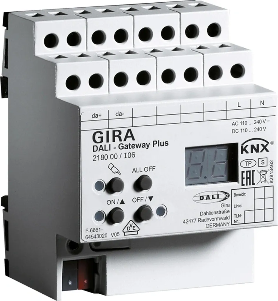Gira DALI-Gateway Plus résolvez vos problèmes de compatibilité KNX DALI