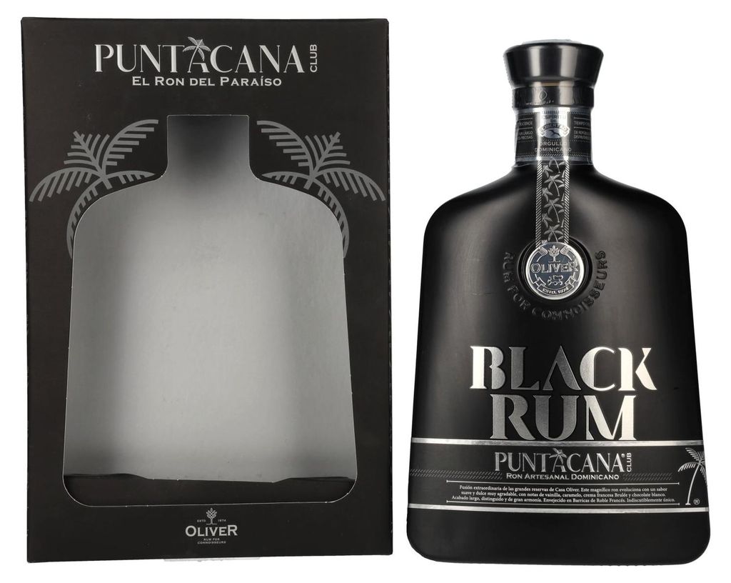 Puntacana Club BLACK RUM 38% Vol. 0,7l in Geschenkbox Produktbild 