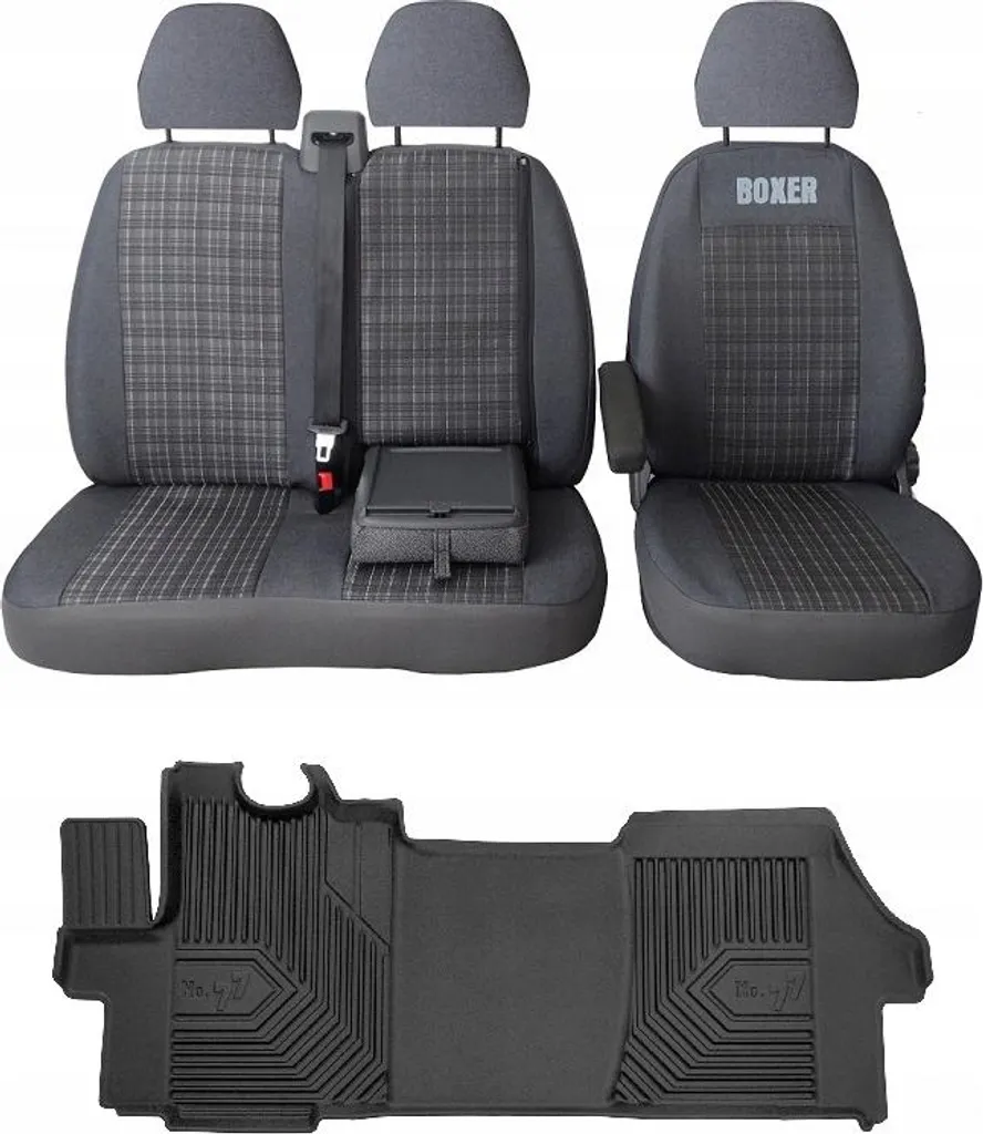 Set 77 Pezzi Tappetini Antiscivolo Peugeot Boxer 2006-2025 | Interni Van