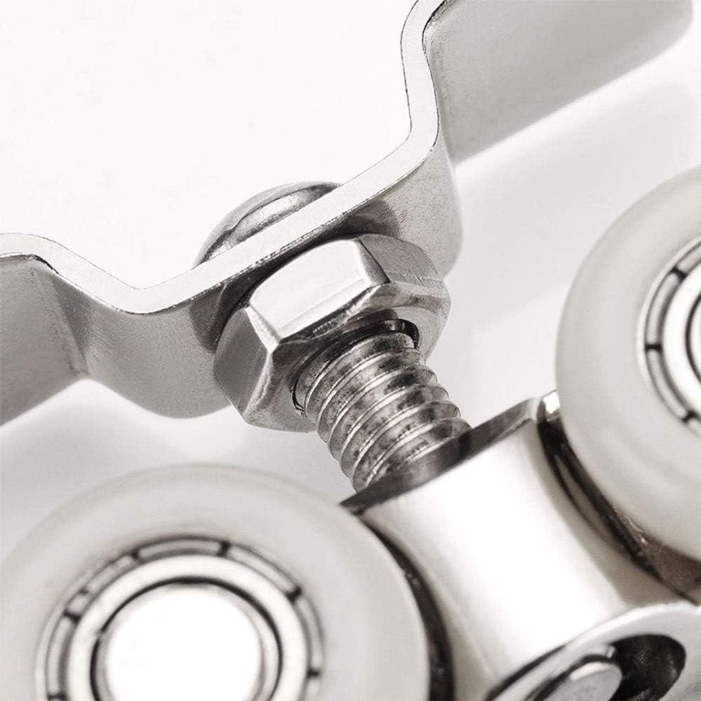 Schiebetür Rollen 4 Räder Holz Tür Aufhängung Rollen Schiene Rolle - Beschläge Garderobe Schrank Badezimmer Fenster