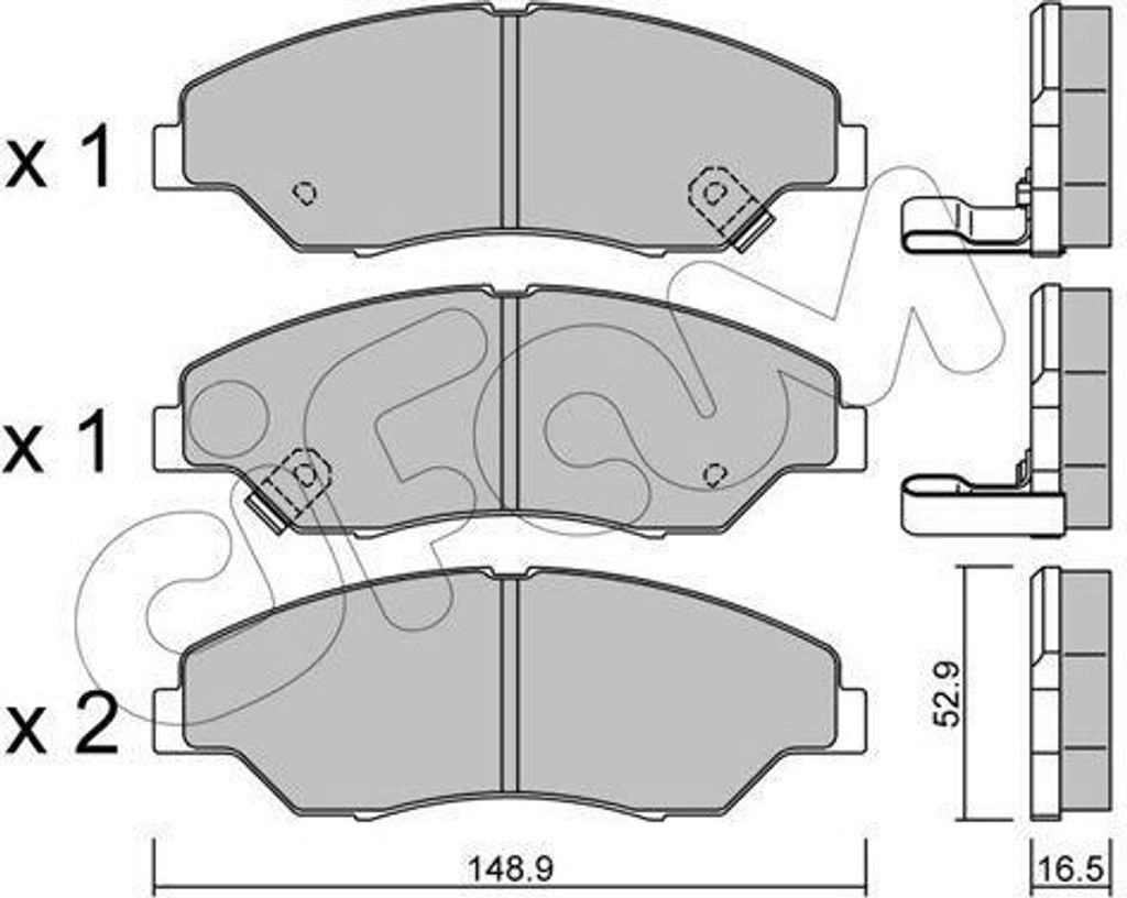CIFAM Bremsbeläge Satz Vorne Bremsklötze für KIA SPORTAGE (K00) 822-376-0