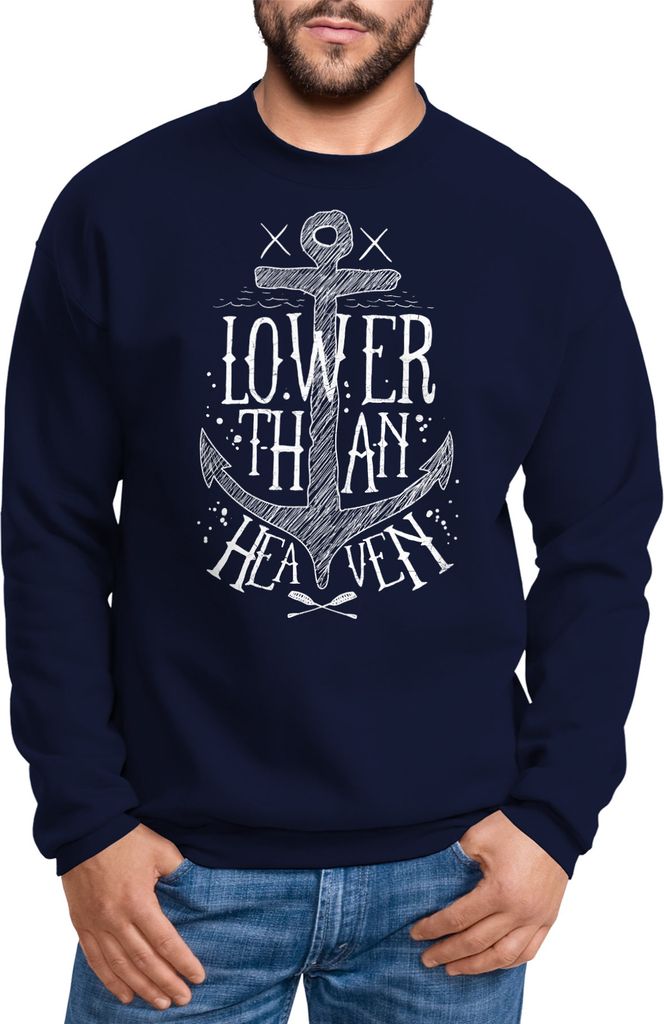 Sweatshirt Herren Anker Lower than Heaven Rundhals-Pullover Neverless navy XXL