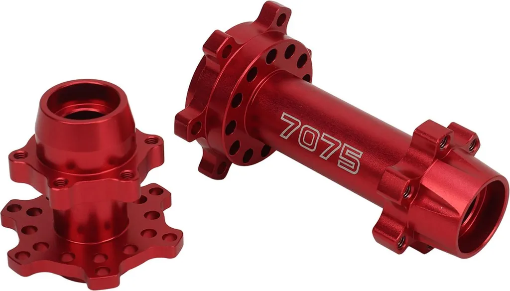 Moyeux Hexagonaux Alu Anti-Jeu pour Moto RC LOSI 1/4 Promoto-MX Rouges