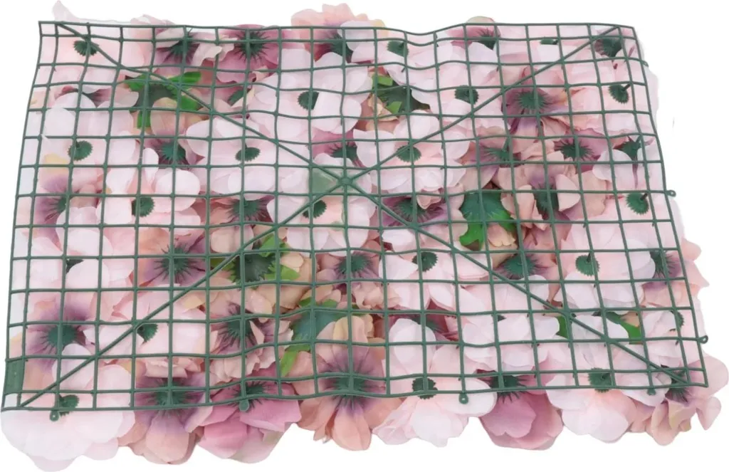 Mur de Fleurs Artificielles Rose - Décoration Durable pour Événements - 6