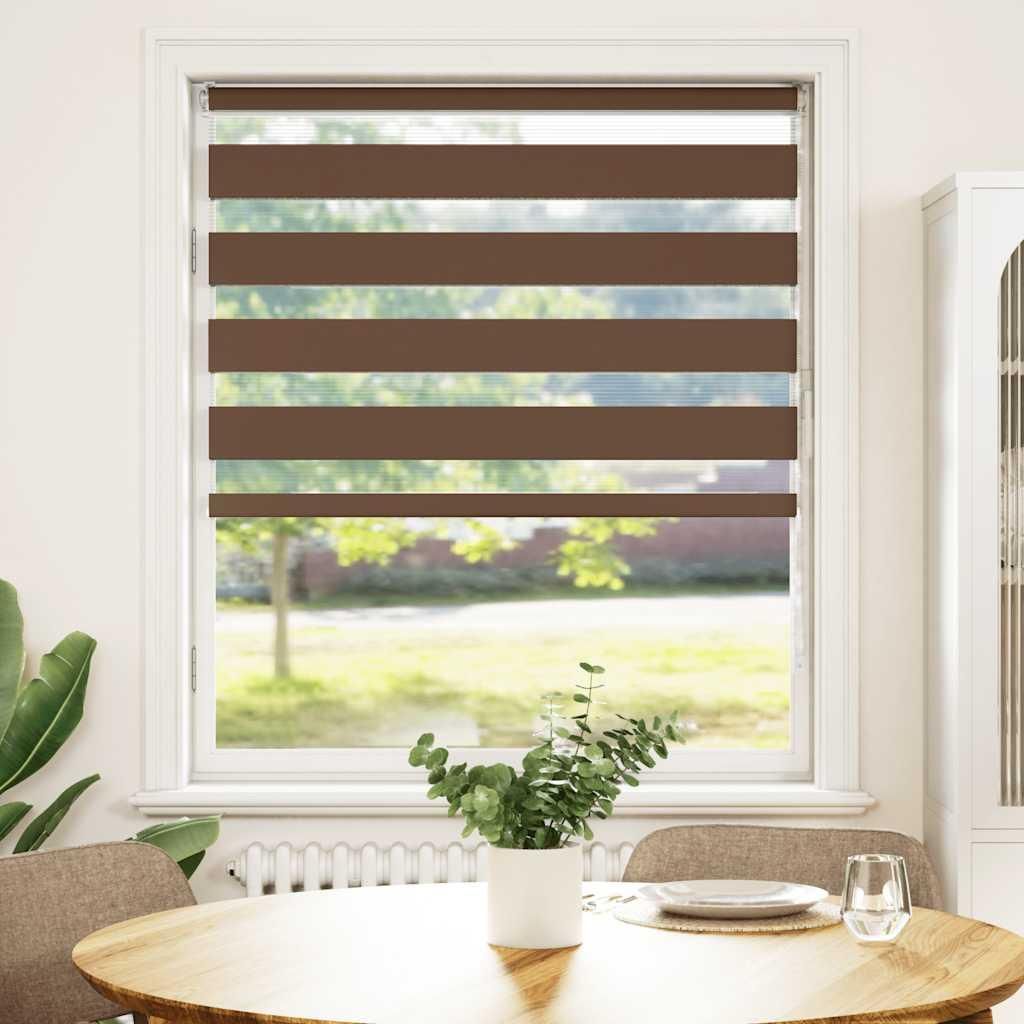 vidaXL Dvojitá roleta Hnědá 100x100 cm Šířka látky 95,9 cm Obrázek produktu 