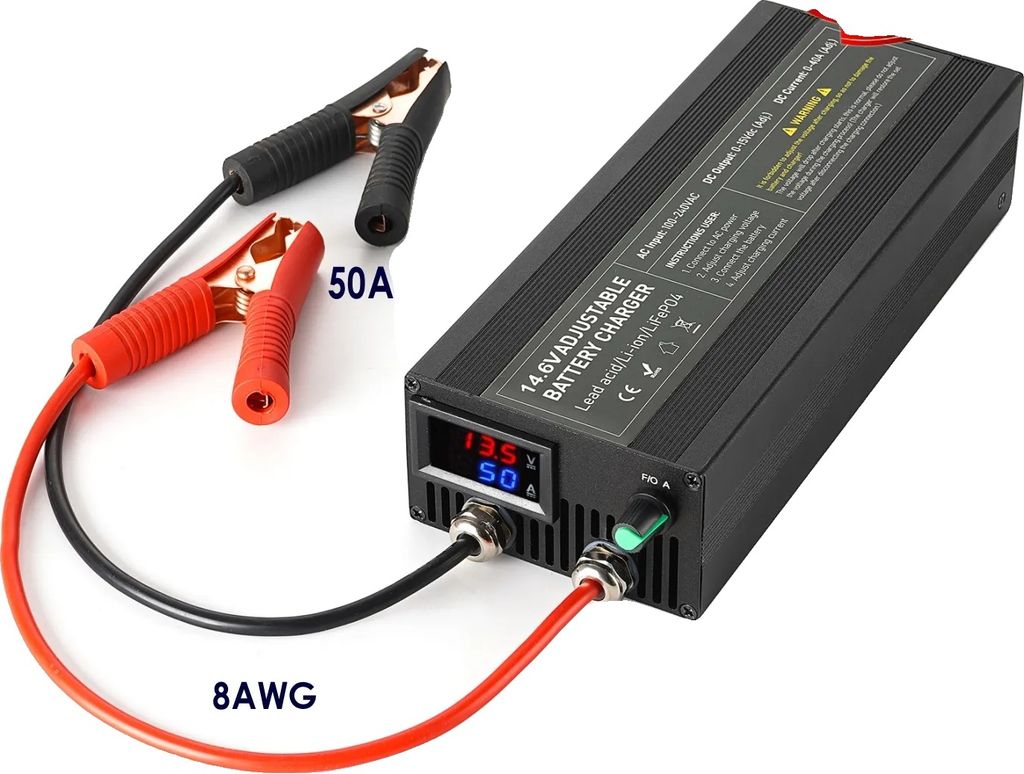 nabíječka Lifepo4 12V 50A, nastavitelný proud 0-50A, Obrázek produktu 