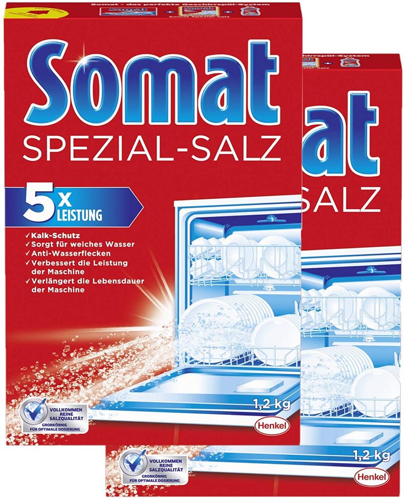 Somat Spezial-Salz Spülmaschinensalz 2x1,2kg Kalkschutz Reinigung