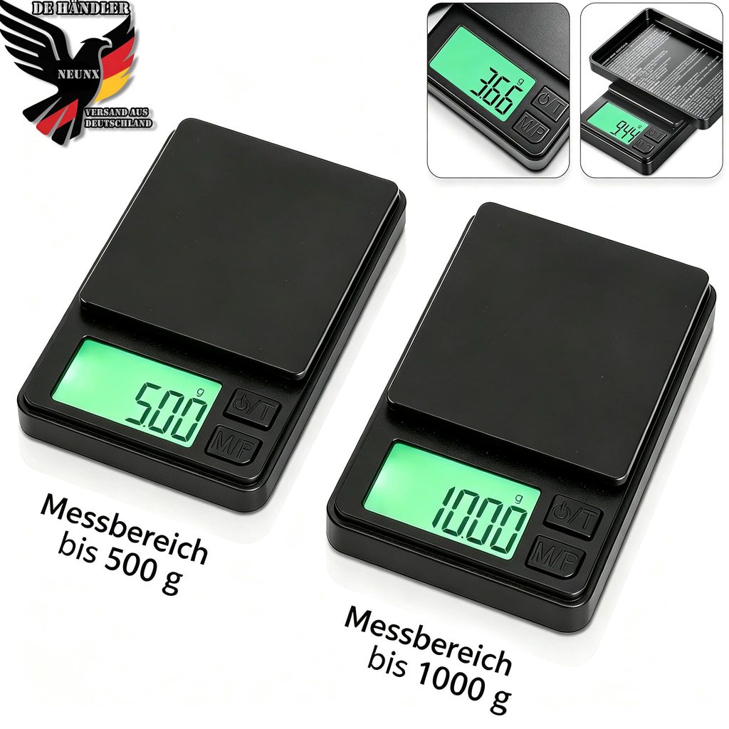 Digitale Präzisionswaage Feinwaage 1000g /0.01g Küchenwaage Produktbild 