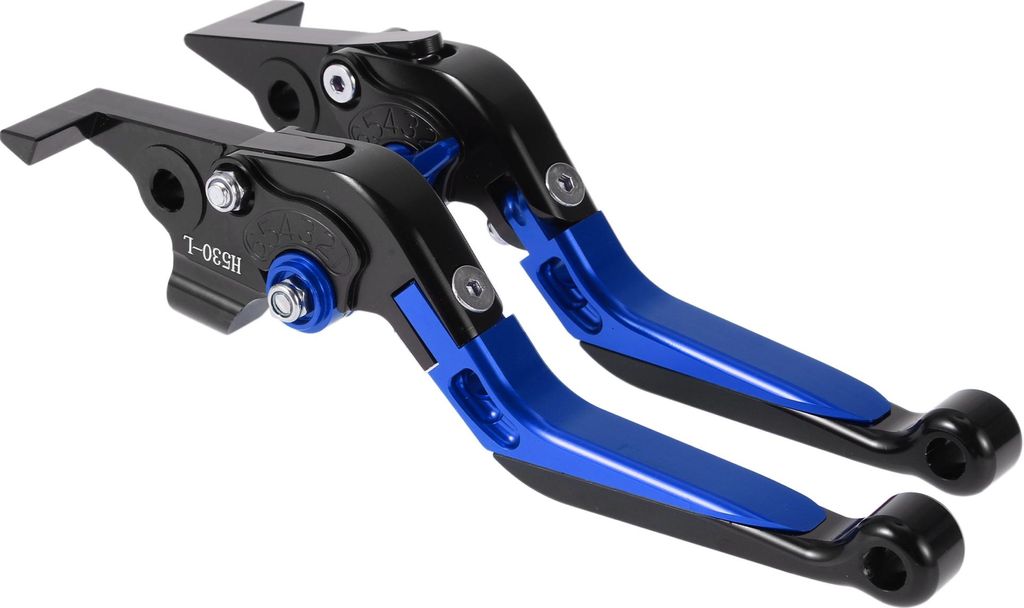 Kurz Lang Bremse Kupplung Hebel für Yamaha TMAX560 2019-2020 Verstellbarer Motorrad Lenker Bremshebel Aluminium Legierung Schwarz Kopf Blau Griff