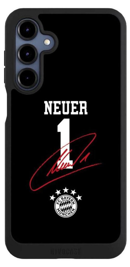 NIVOCASE Handyhülle für Samsung Galaxy A16 5G Hülle NIVOpure Case Schwarz FC Bayern München FCB Manuel Neuer