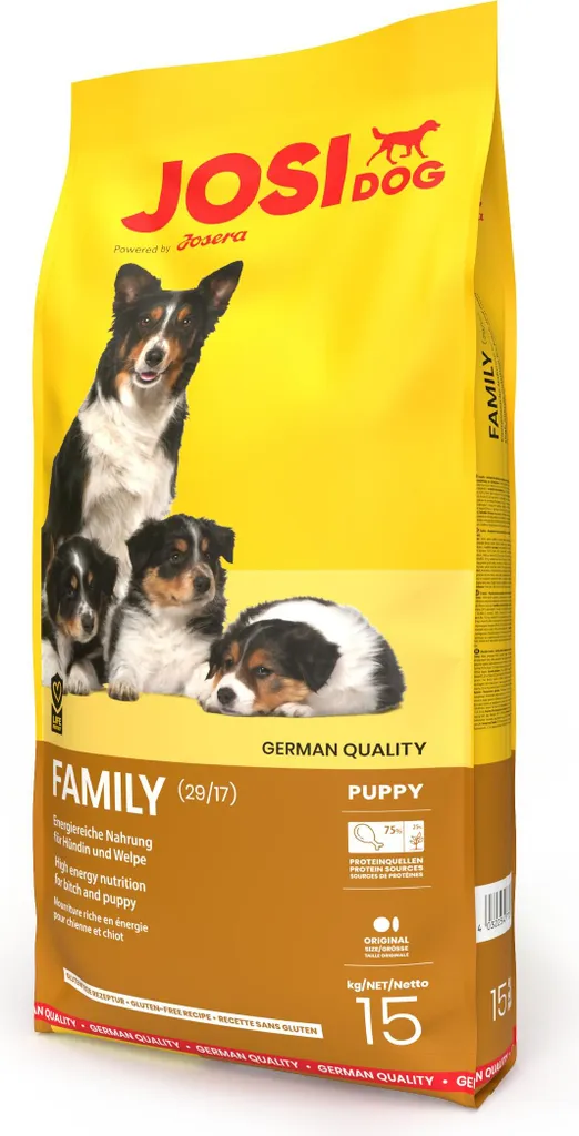 Josera JosiDog Family 15kg sans gluten - Croissance saine pour vos chiots