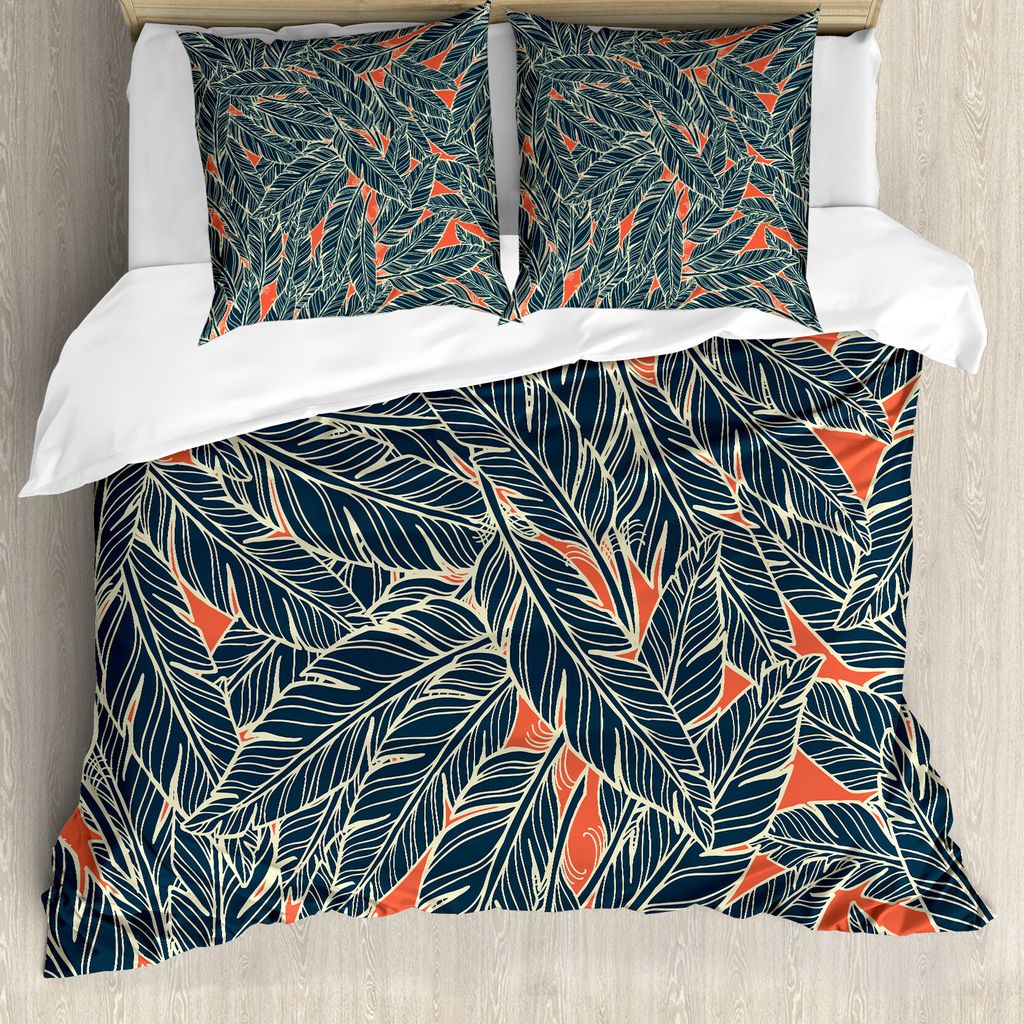 ABAKUHAUS Feder Bettbezug, Modern, Milbensicher Allergiker geeignet mit Kissenbezügen, 155 cm x 220 cm - 80 x 80 cm, Schwarz Scarlet Creme