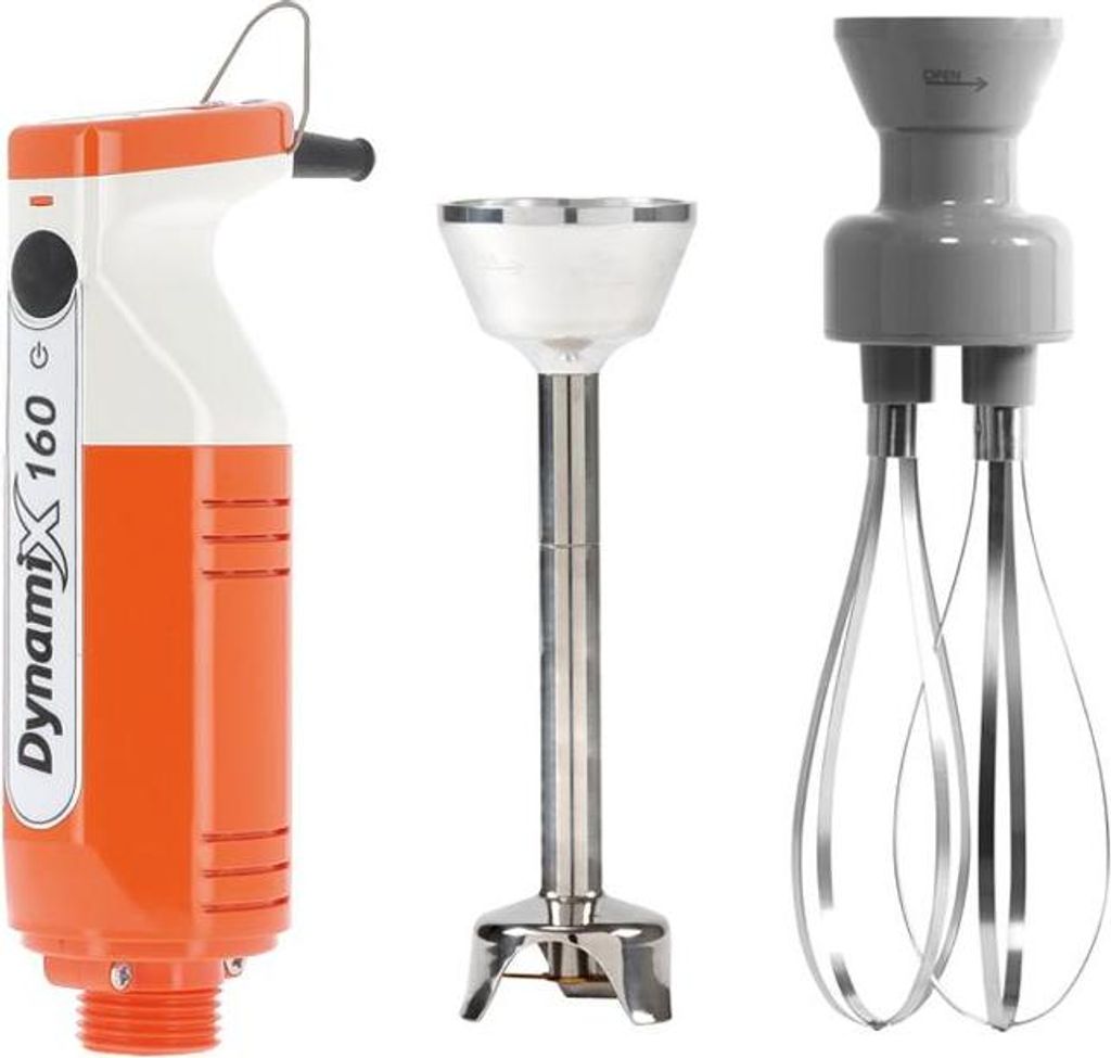 Dynamic Dynamix Kombi 160 – Kompakter Profi-Stabmixer mit Emulgiermesser und Rührbesenaufsatz