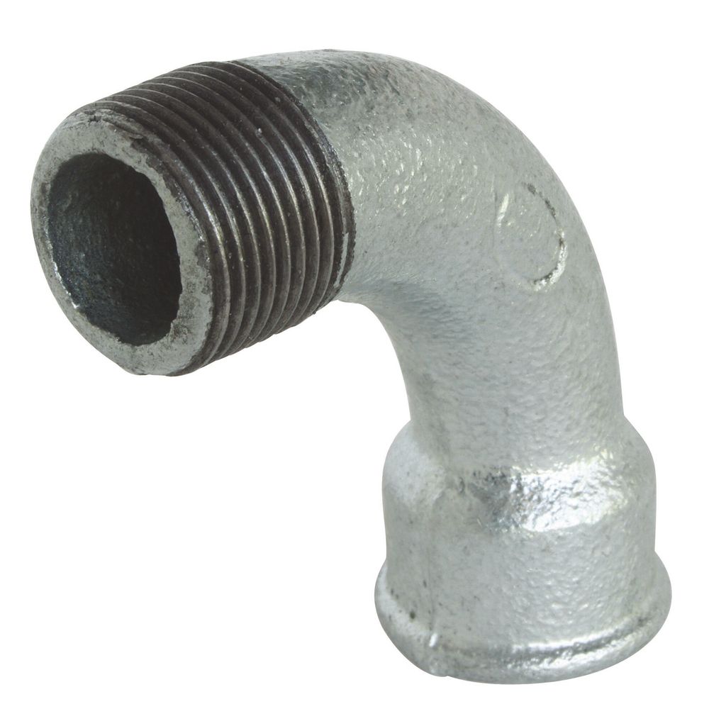 SOMATHERM FOR YOU – Bogen – Verzinktes Gusseisen – 90° – Großer Radius – Außengewinde/Innengewinde 20/27 Nr. 1