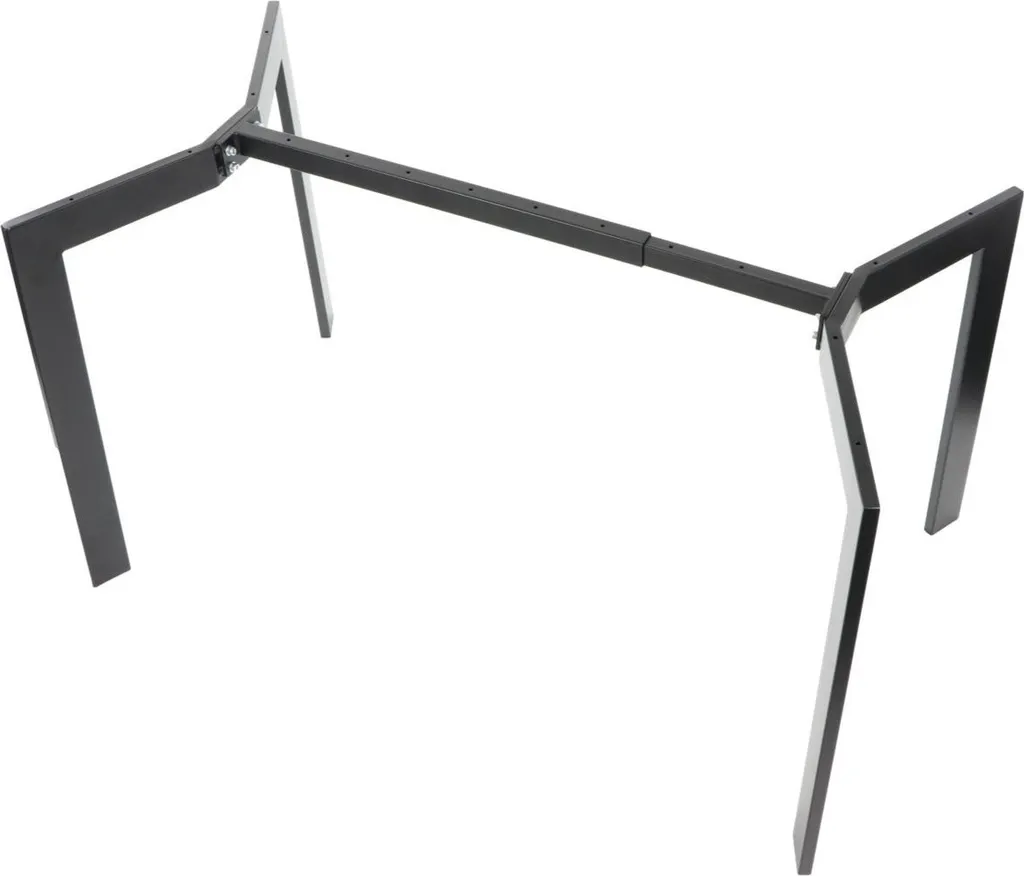 Cadre de table NY-HF05RA/B extensible 104-144 cm en métal noir robuste