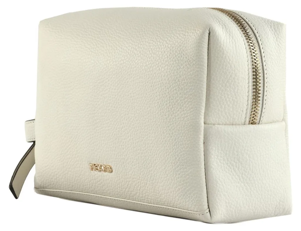 Trousse de toilette PICARD Java 1 White Lily blanc cuir anti-fuite