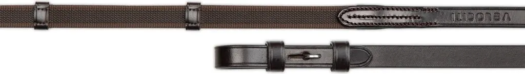 Rênes en caoutchouc Continental Velociti Lusso marron pour le dressage