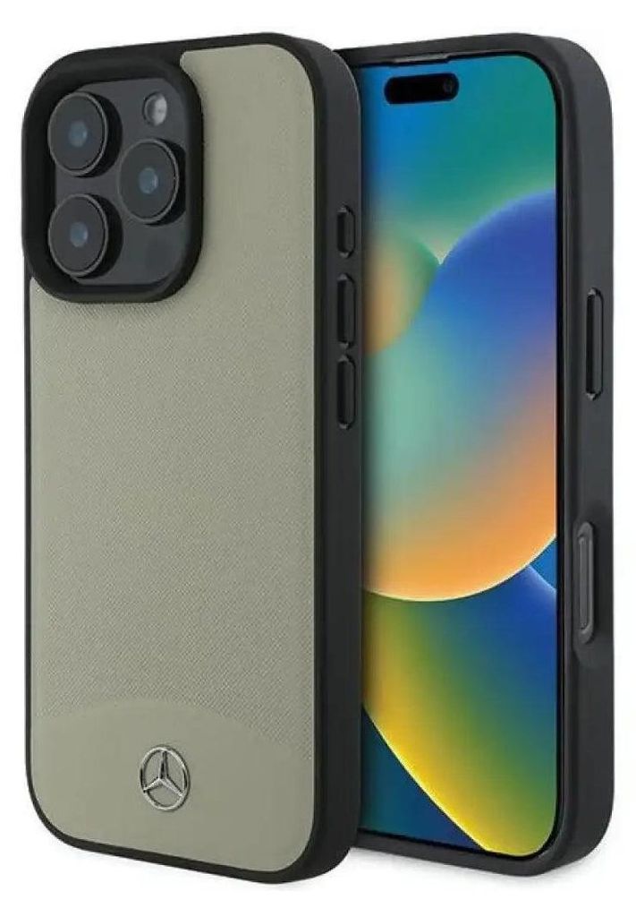 Mercedes Mehmp16X23Rbare Iphone 16 Promax 6.9 Beżowy/Beige Hardcase Mb texturiert und glattes Leder Magsafe