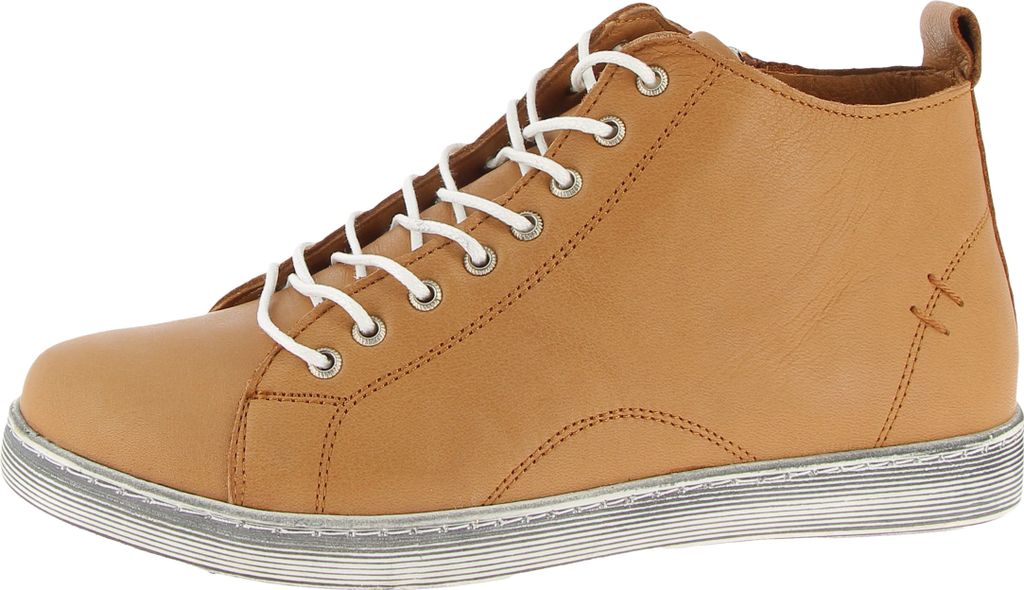 Andrea Conti Damen Stiefelette Leder High Top Sneaker Reißverschluss 0348734, Größe:38 EU, Farbe:Braun