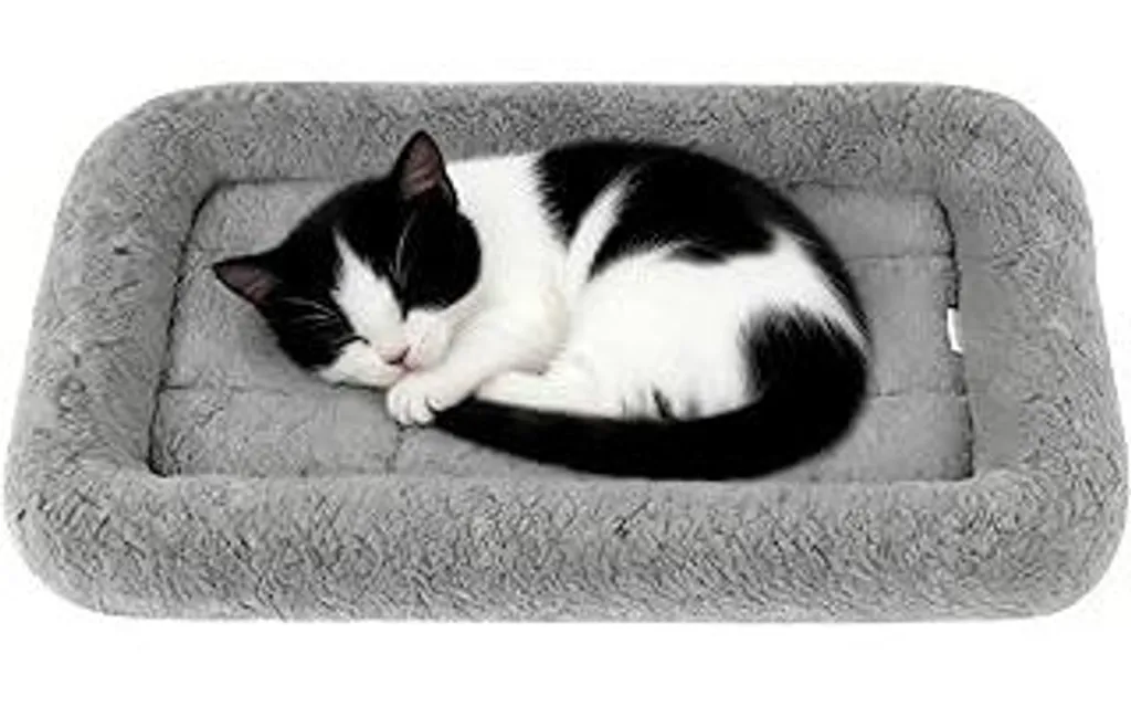 Cuscino Gatto PETLESO 38x26cm - Lettino Lavabile Antiscivolo Grigio