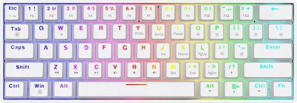 Savio WHITEOUT X2 BLUE Tastatur Universal USB QWERTY Weiß