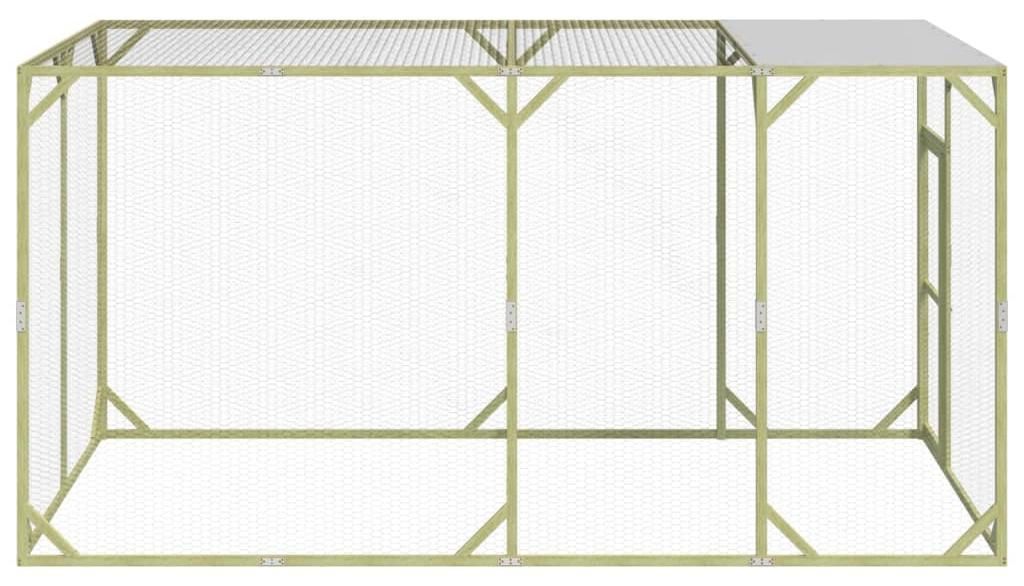vidaXL Kurník 200x400x200 cm Masívne drevo Impregnovaná Obrázok produktu 