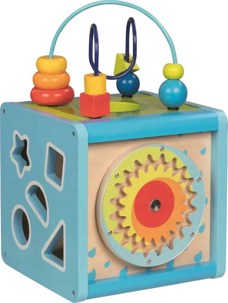 Développer la coordination : Cube d'activité Goki avec spirale bois - 9