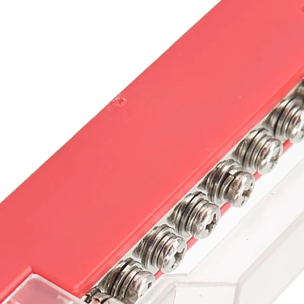 Portafusibili a 6 vie, blocco di distribuzione dell'alimentazione, 2 morsetti M6, pannello a lama con viti di cablaggio M4