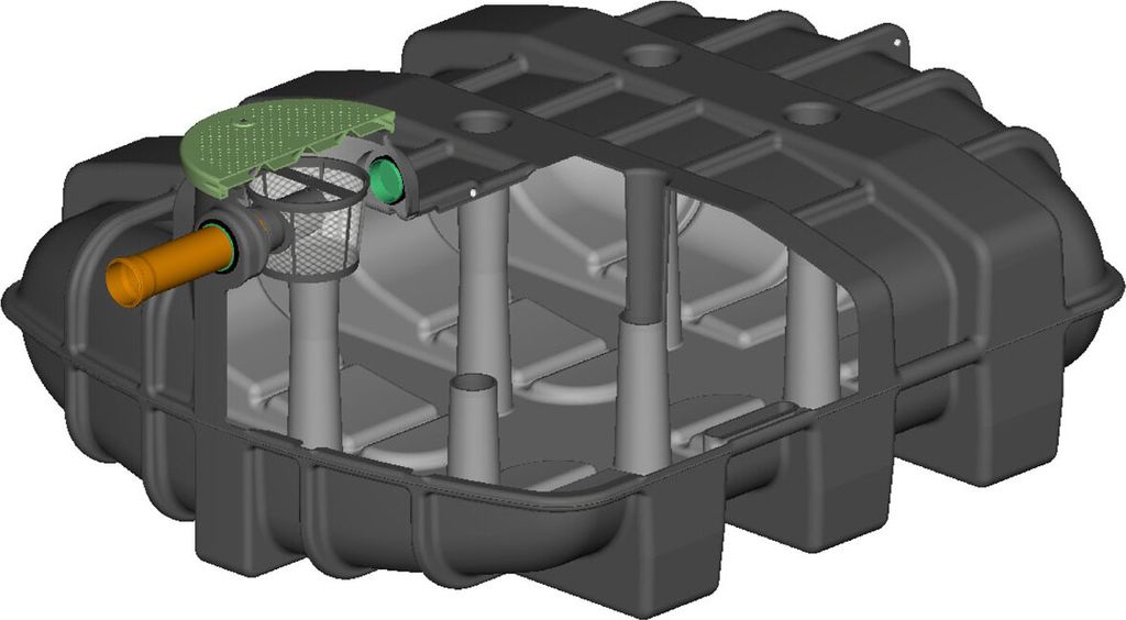 Regenwasser Flachtank 2500 Liter AQUA-FLAT für den Garten
