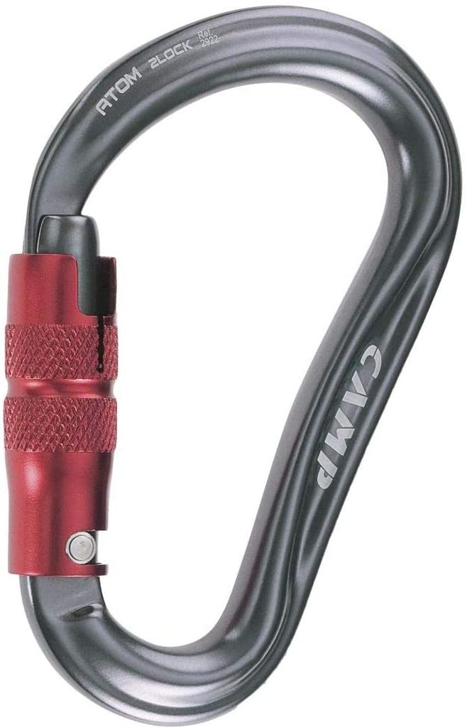 Mousqueton CAMP Atom 2Lock, Gunmetal, taille unique Image du produit 