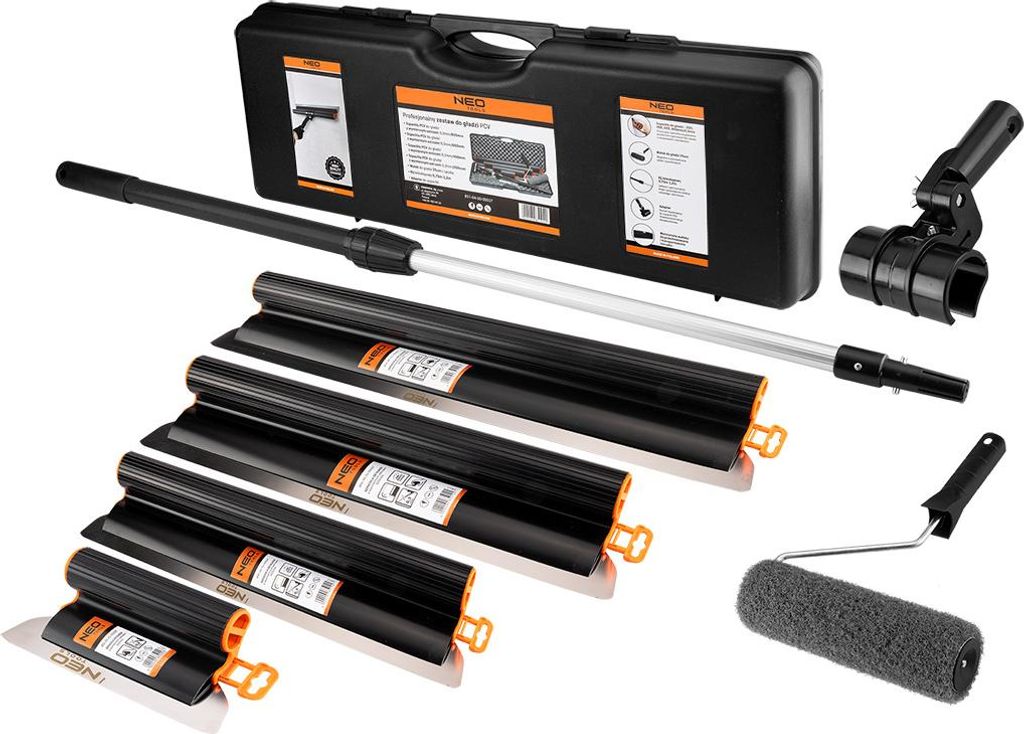 Zestaw szpachli NEO TOOLS do tynku i gipsu, 8 elementów w Zdjęcie produktu 