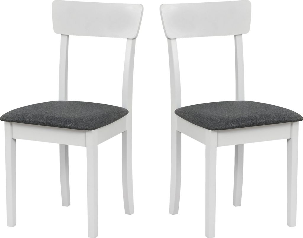LeafDesign Esszimmerstühle Holz - Stuhl Buche Massiv - Stühle Esszimmer 2er Set - Holzstuhl - Esstischstühle -Küchenstühle 2er Set, HUGO 1, weiss