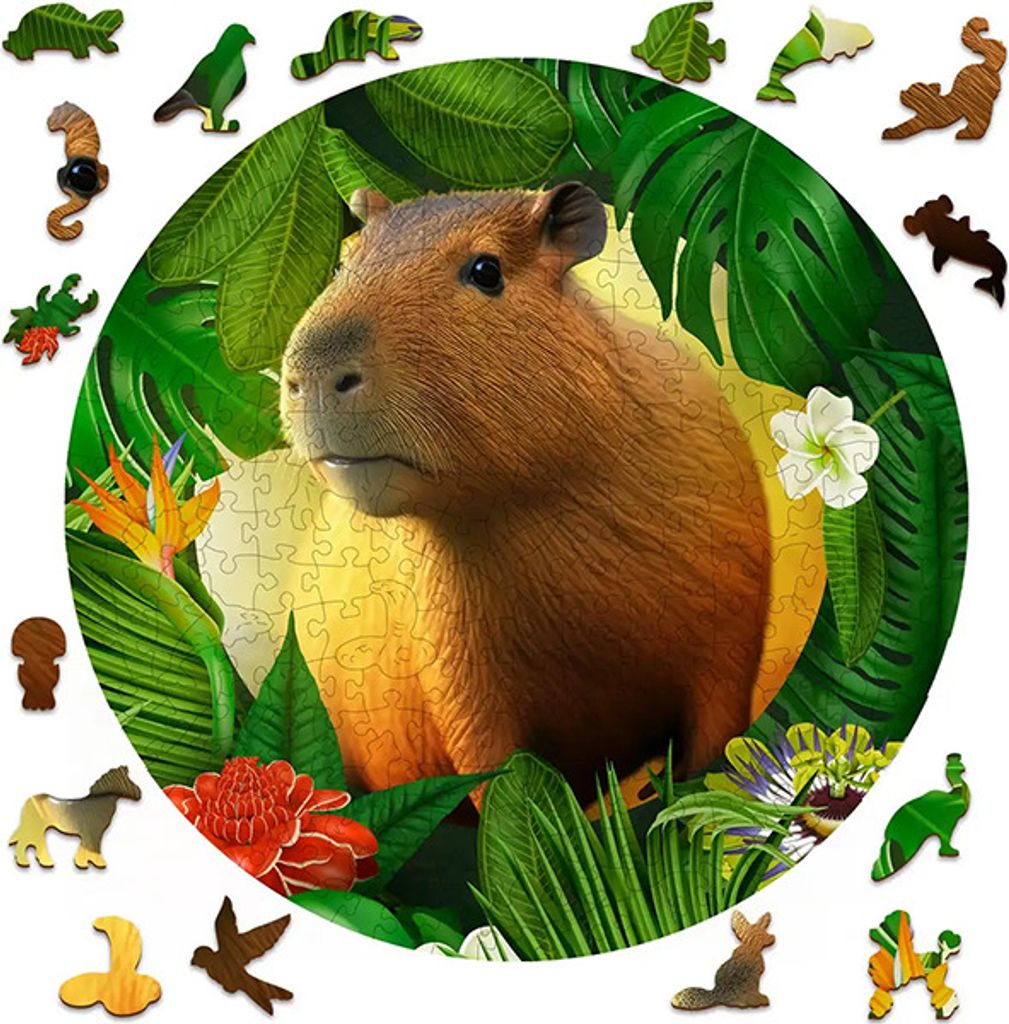 Drewniane puzzle Kapybara 250 elementów EKO Zdjęcie produktu 