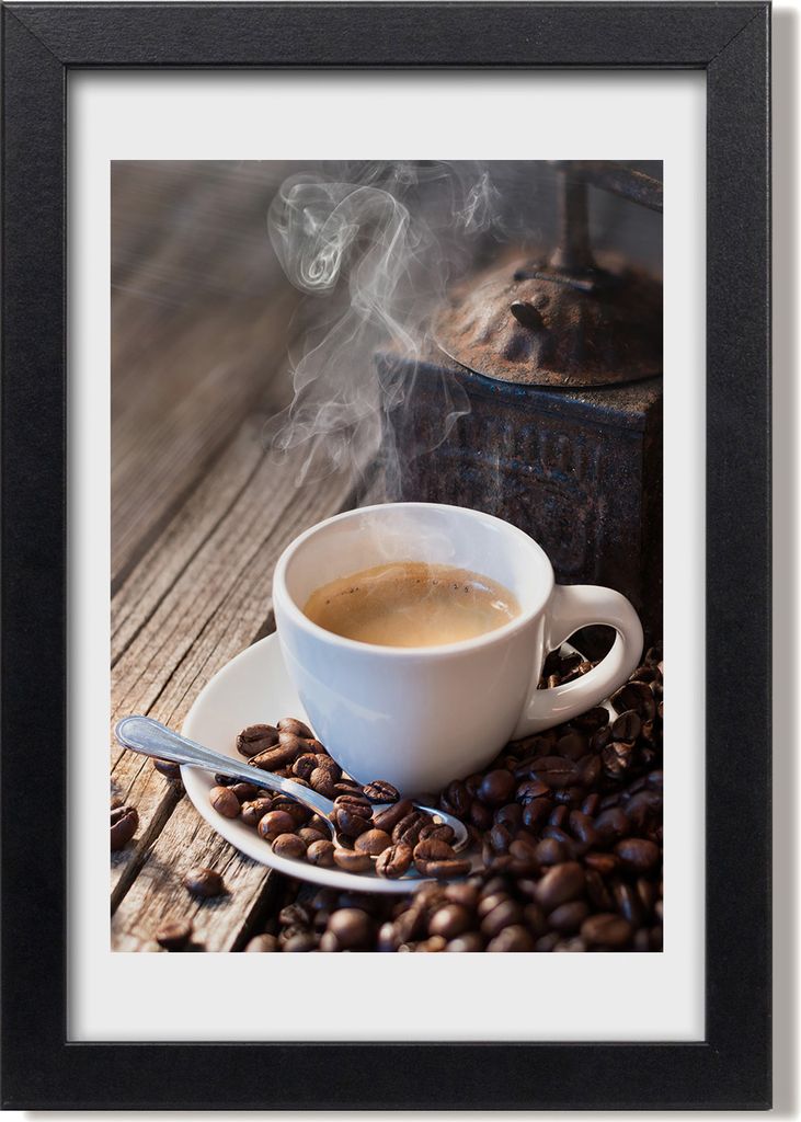 Bild 20x30 MDF-Rahmen, Wandkunst Eine Tasse Kaffee