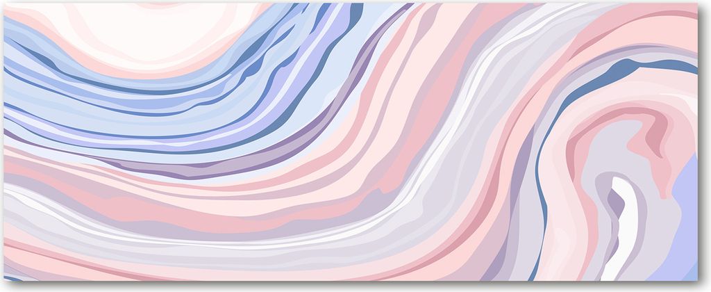 Tulup Leinwandbild - 125x50 cm - Wandkunst - Drucke auf Leinwand - Leinwanddruck - Kunst: modern & klassisch - Mehrfarbig - Abstrakte Wellen