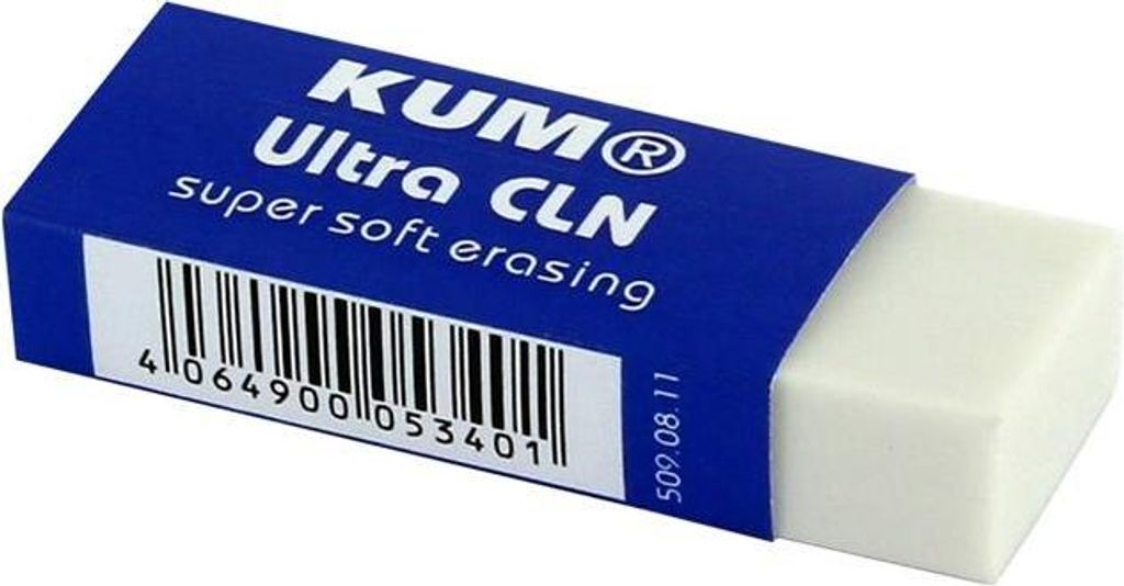 Radierer Ultra CLN BW Kunststoff weiß Packung mit 20 Stück