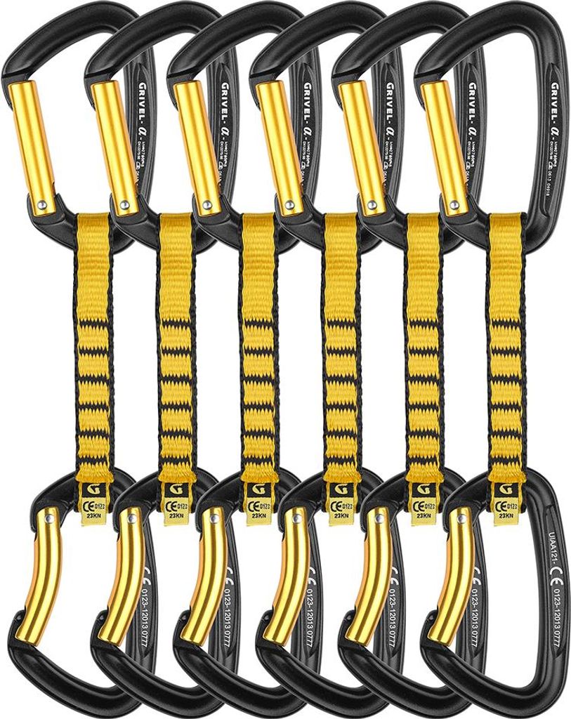 Grivel All-round Alpha K1s+k1b Expressschlinge 6 Einheiten Gelb 11 cm Gelb 11 cm