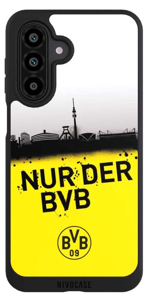 NIVOCASE Handyhülle für Samsung Galaxy A17 5G Hülle NIVOpure Case Schwarz BVB Borussia Dortmund Statement