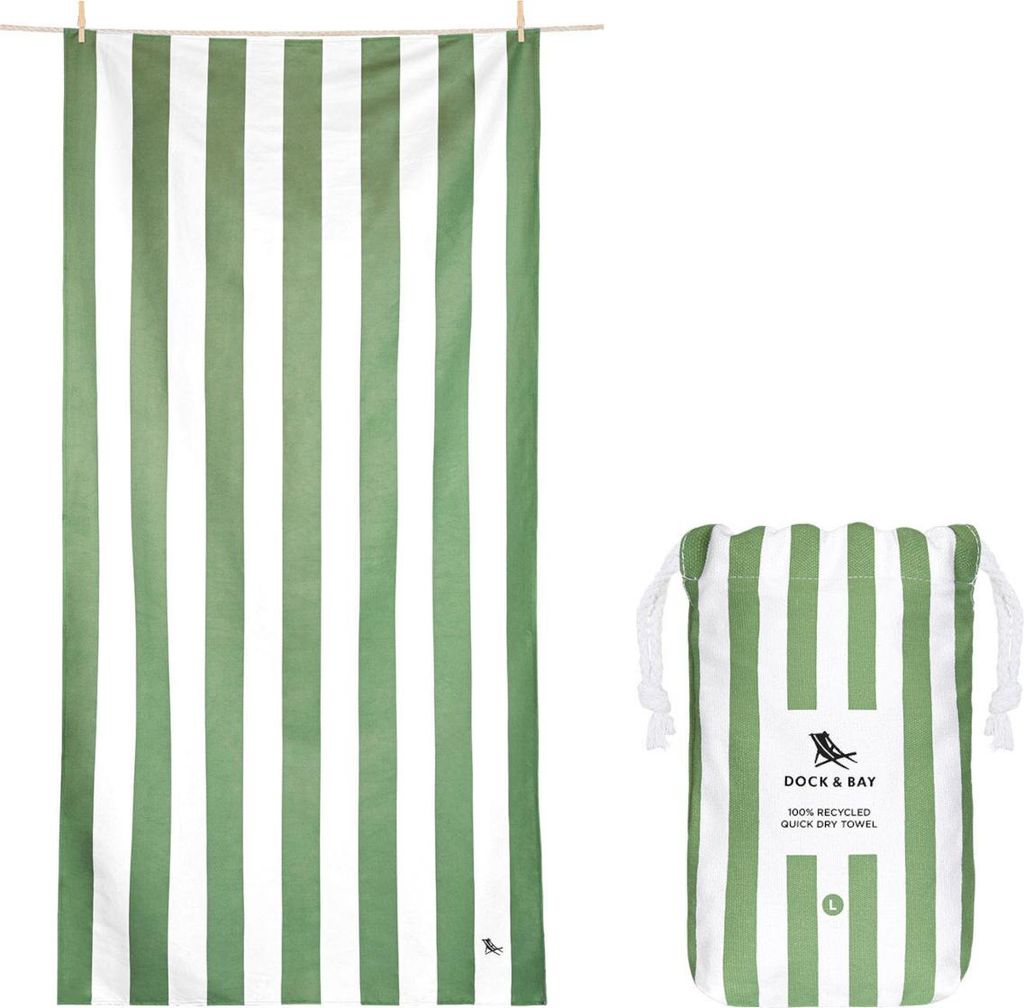 Dock & Bay Beach Towel XL Cayman Olive 200x90cm