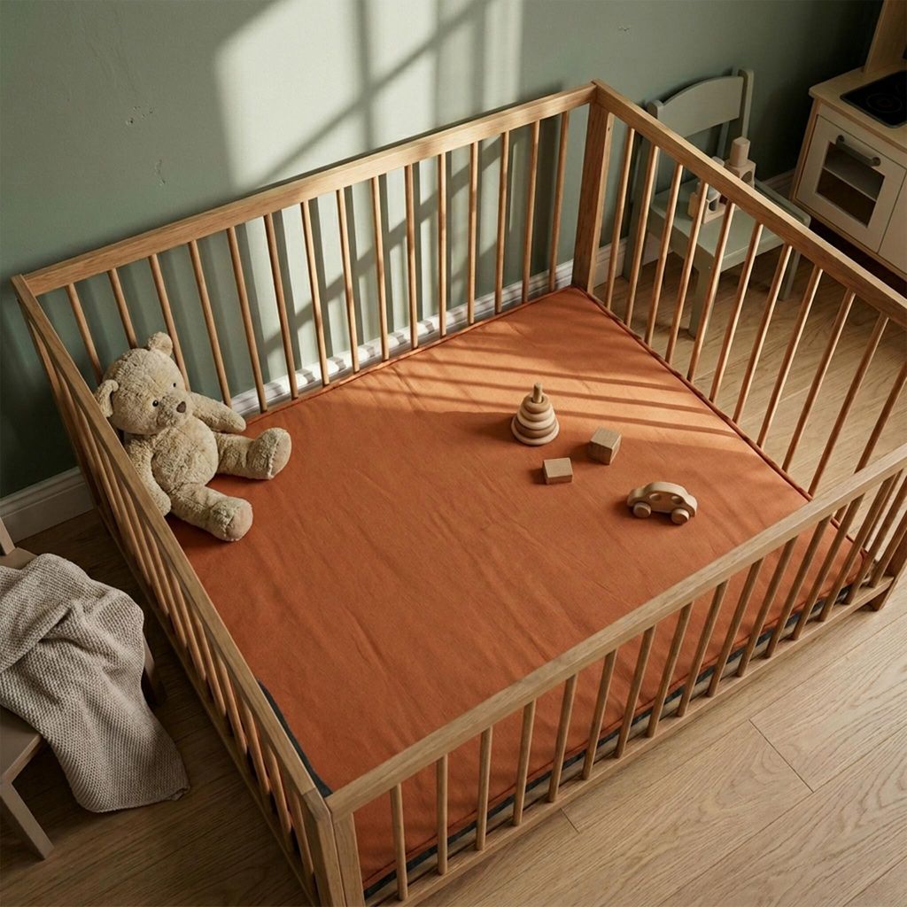 Volero - Krabbeldecke - Lulu Terrakotta - 100x100 cm - Kinderzimmer, Babyzimmer - Klassik