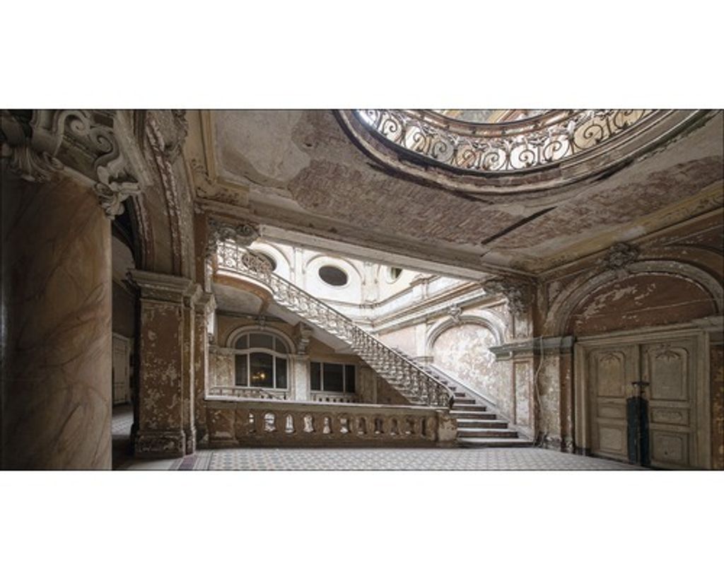 Giclée Leinwandbild Old Staircase I 160x80 cm