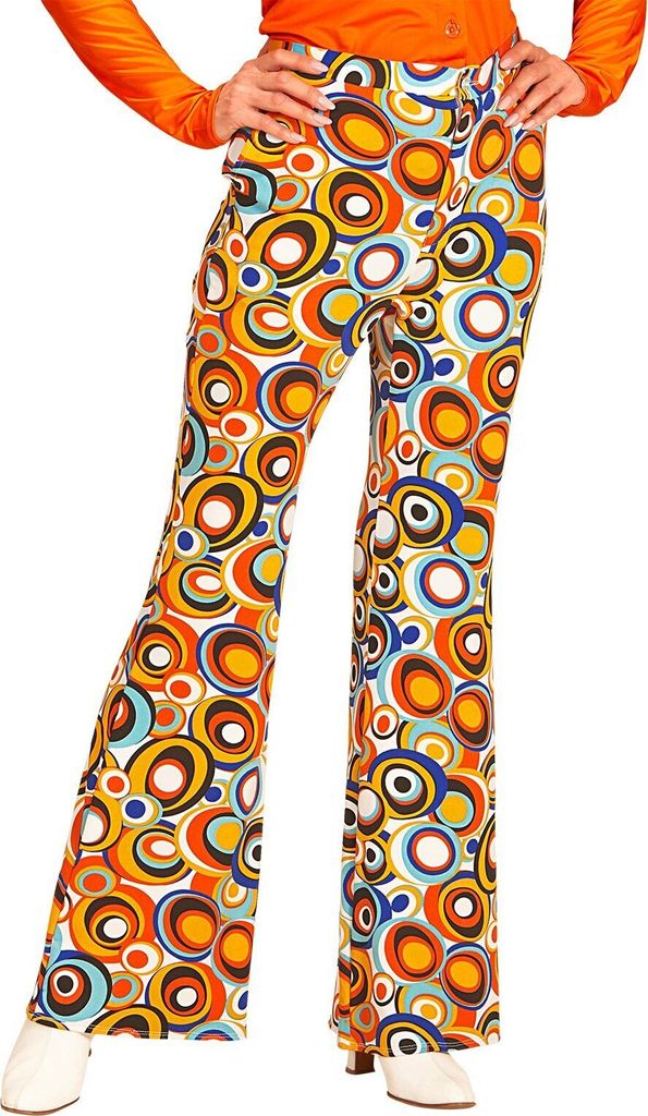 70er Damenhose Bubbles - Hippie Faschingskostüm Größe: L-XL Produktbild 